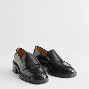 Heeled Leather Loafer